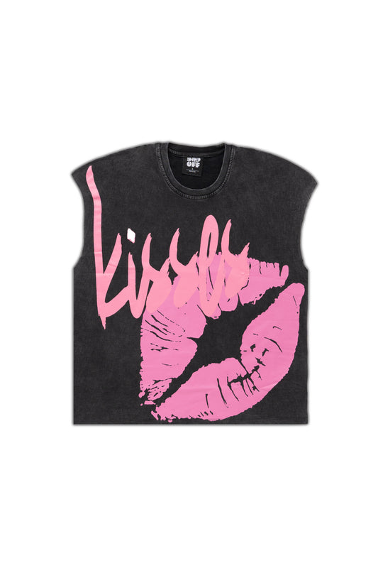 KISSES ACID-WASHED TANK