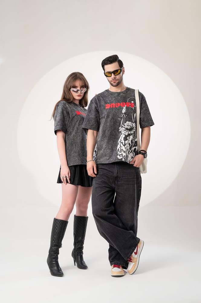 SHADOW CITY ACID-WASH TEE