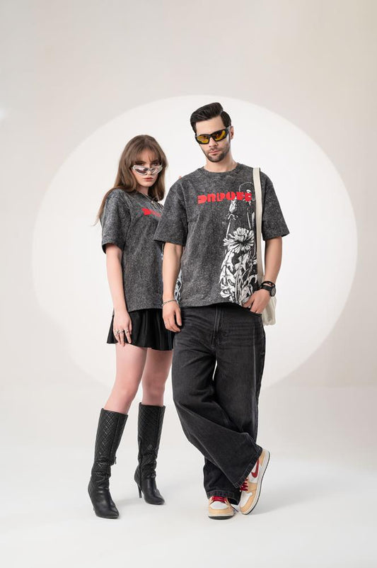 SHADOW CITY ACID-WASH TEE