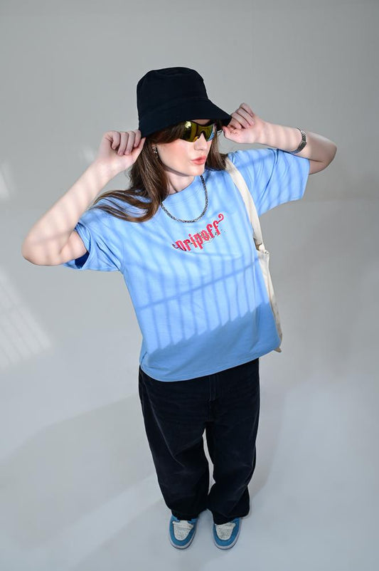 SKY CANVAS EMBROIDERED TEE