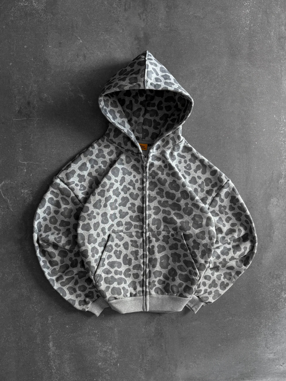 Leopard Wash Zip-Up
